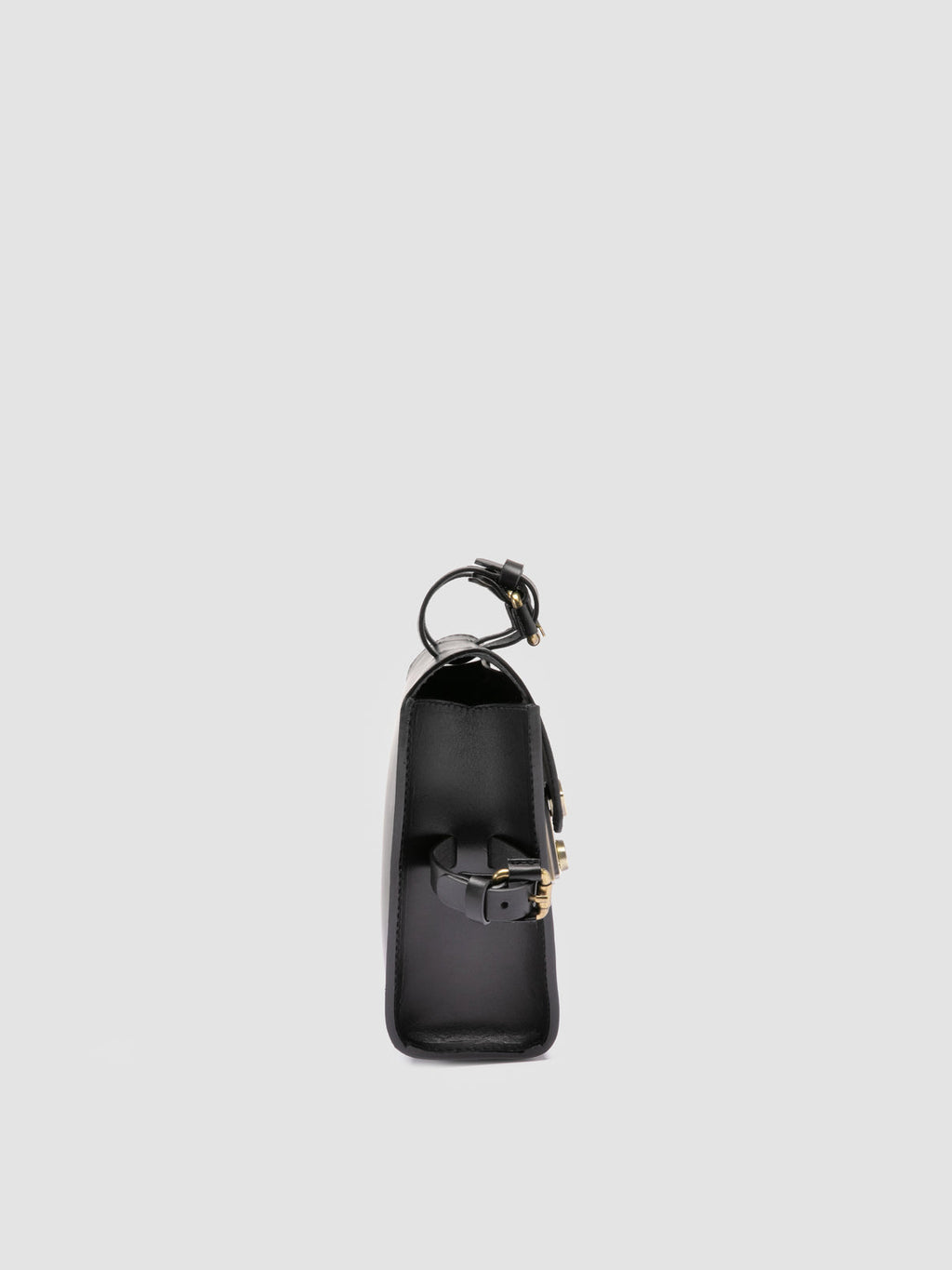 OC BIKE 001 - Black Leather Bike Bag - image 3,side view