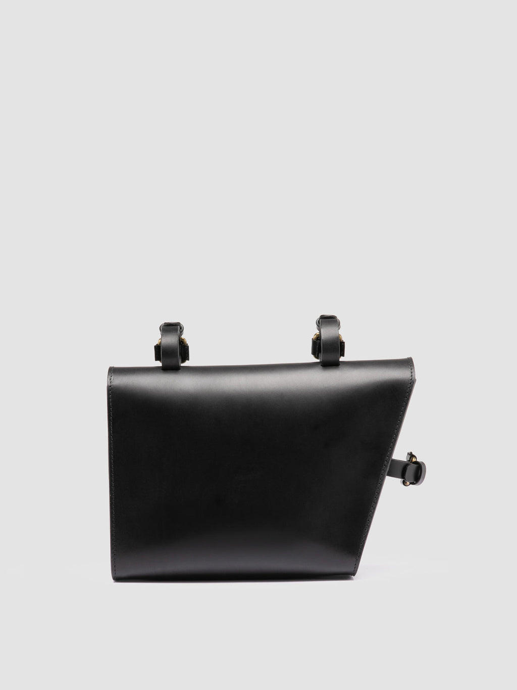 OC BIKE 001 - Black Leather Bike Bag - image 4,side view