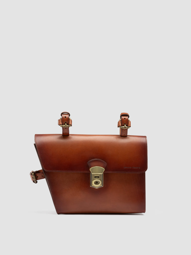 OC BIKE 001 - Brown Leather Bike Bag