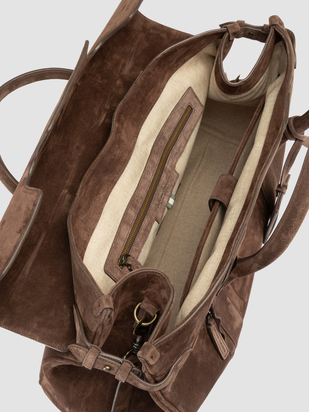 BOSTONIAN 001 - Brown Suede Weekender - image 7,side view