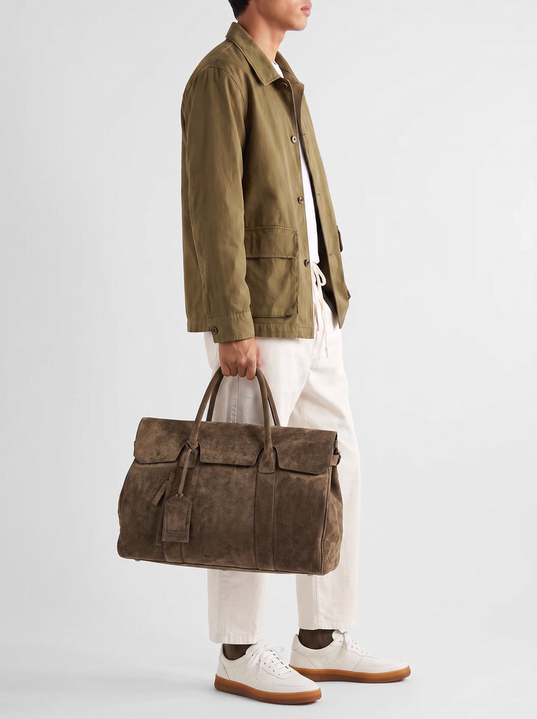 BOSTONIAN 001 - Brown Suede Travel Bag-hover
