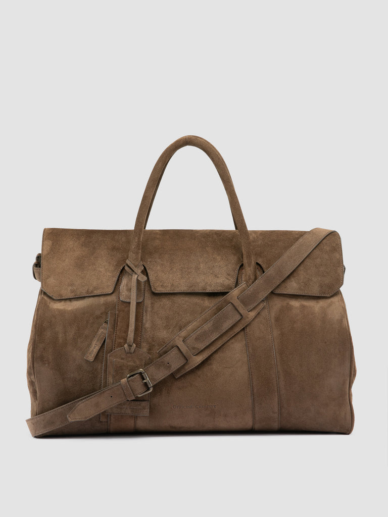 BOSTONIAN 001 - Brown Suede Travel Bag