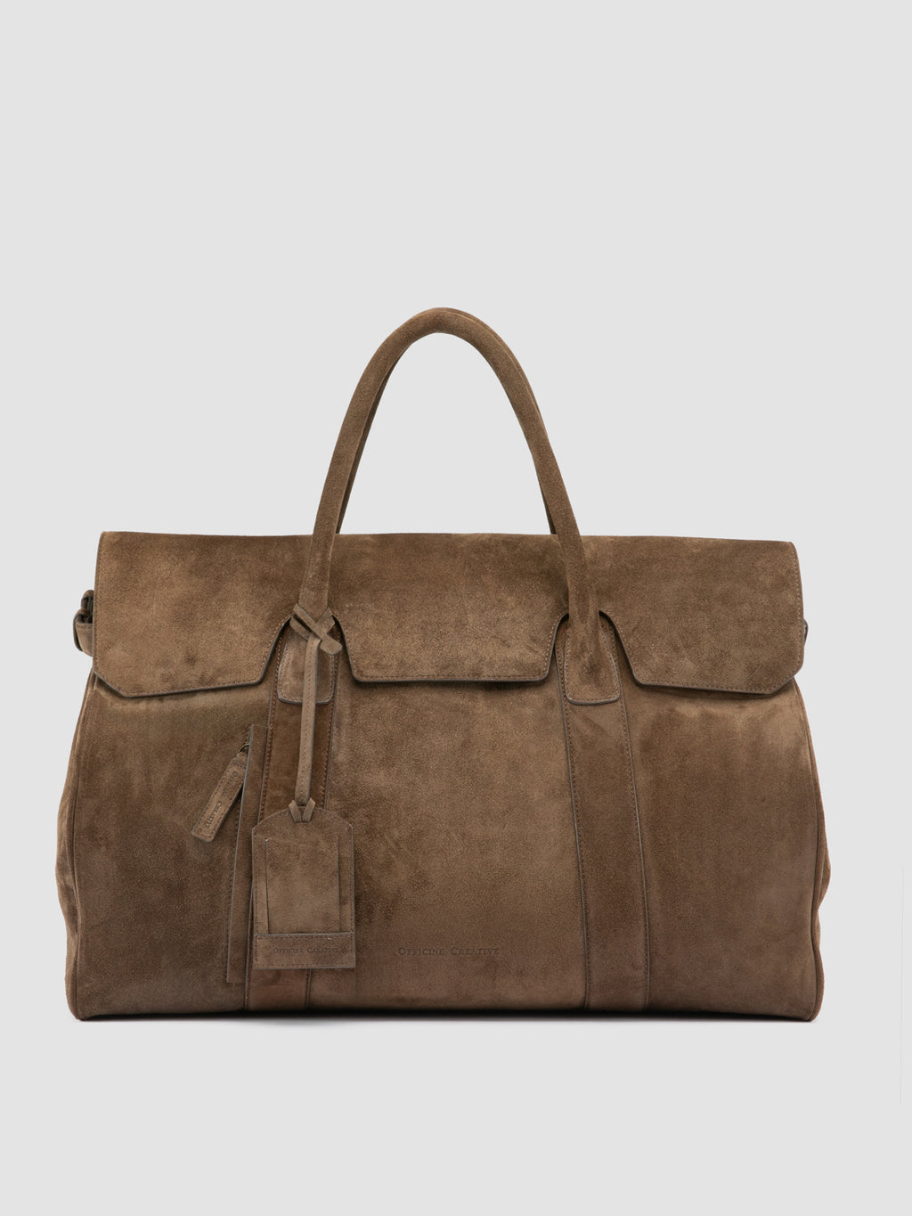 BOSTONIAN 001 - Brown Suede Travel Bag - image 3,side view