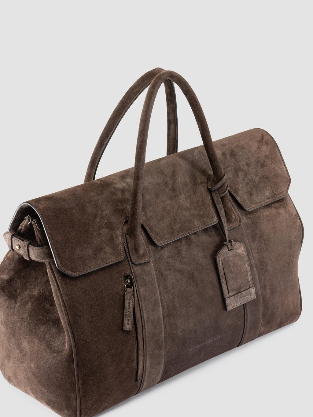 BOSTONIAN 001 - Brown Suede Weekender - image 2,side view