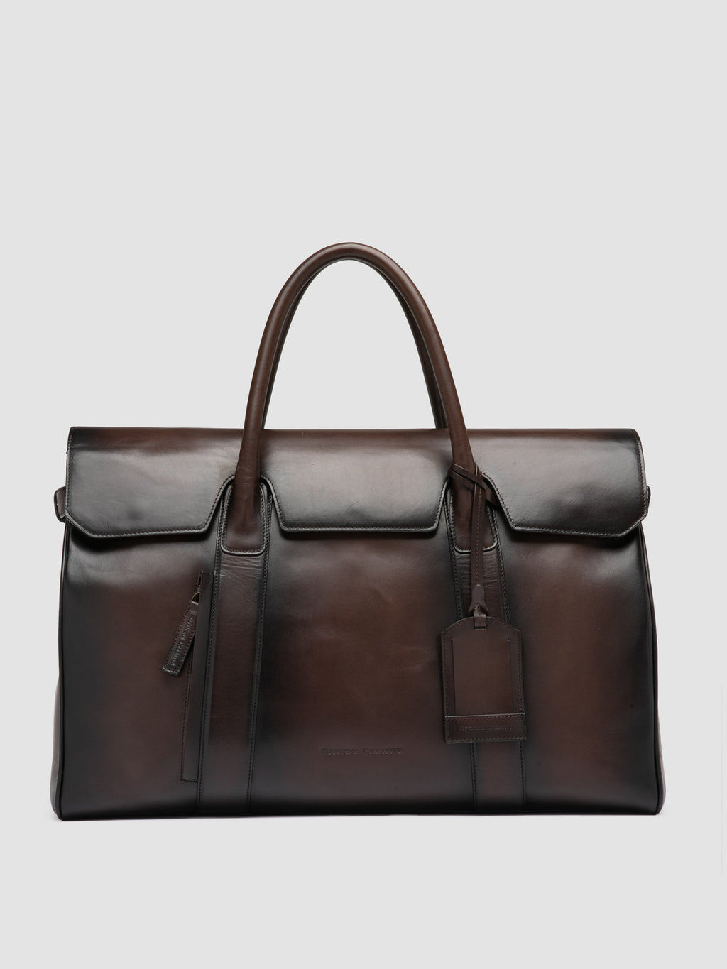 BOSTONIAN 001 - Brown Leather Travel Bag - image 3,side view