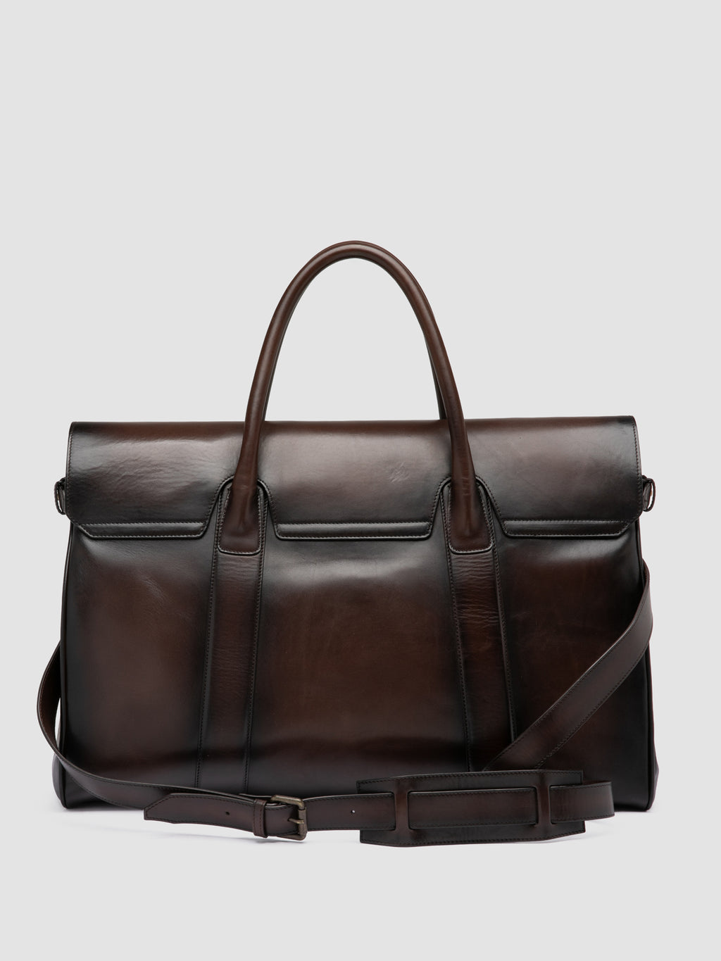 BOSTONIAN 001 - Brown Leather Travel Bag - image 5,side view