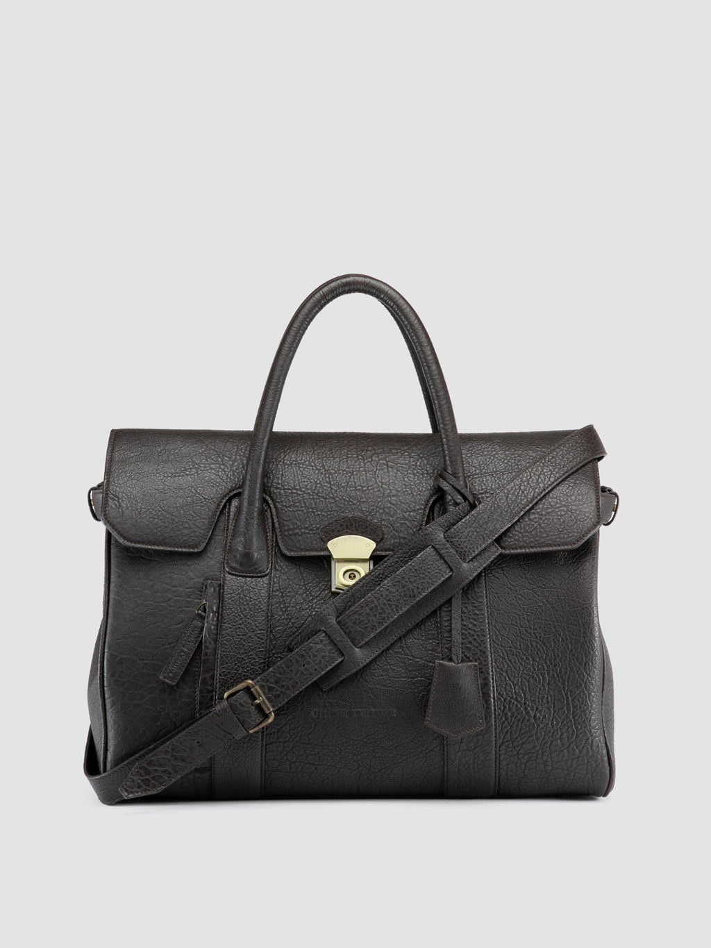 BOSTONIAN 002 - Valigetta in Pelle Marrone - image 1,side view