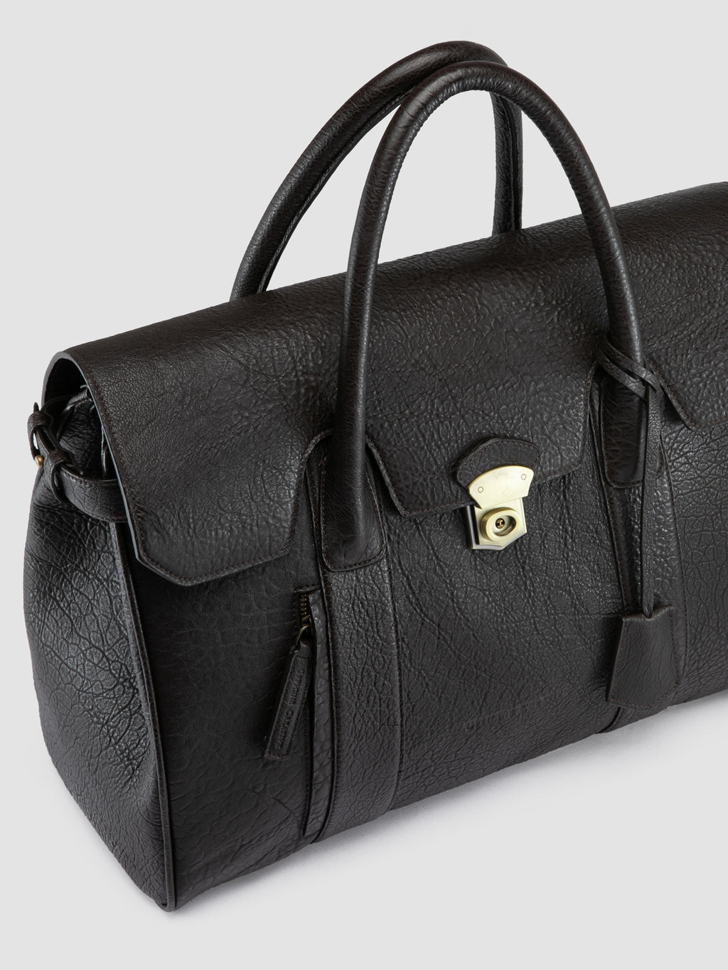 BOSTONIAN 002 - Valigetta in Pelle Marrone - image 2,side view