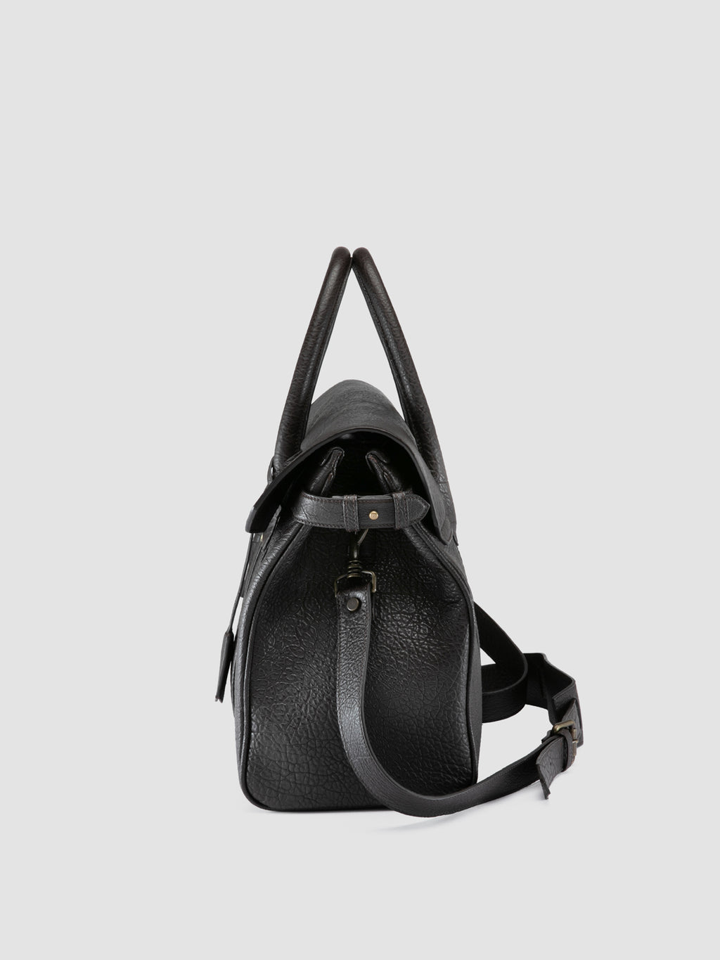 BOSTONIAN 002 - Valigetta in Pelle Marrone - image 6,side view