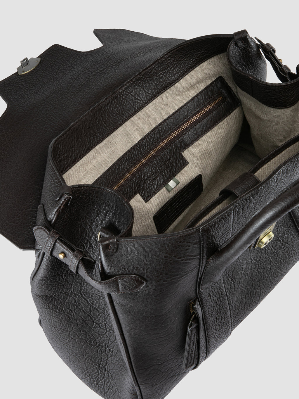 BOSTONIAN 002 - Valigetta in Pelle Marrone - image 7,side view