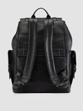 BOSTONIAN 003 - Black Leather Backpack - thumb image 4,side view