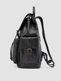 BOSTONIAN 003 - Black Leather Backpack - thumb image 5,side view