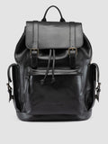 BOSTONIAN 003 - Black Leather Backpack - thumb image 1,side view