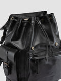 BOSTONIAN 003 - Black Leather Backpack - thumb image 2,side view