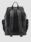 BOSTONIAN 003 - Black Leather Backpack - thumb image 4,side view