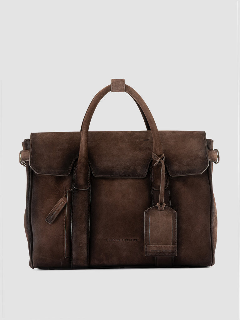 BOSTONIAN 005 - Brown Suede Briefcase