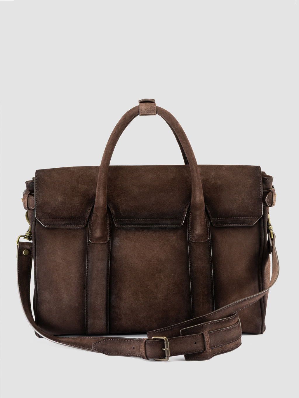 BOSTONIAN 005 - Brown Suede Briefcase