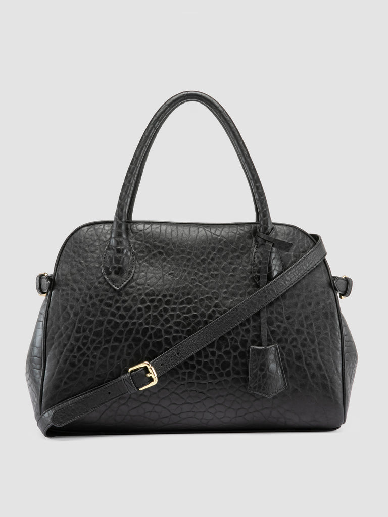 BOWLER 006 - Black Leather Shoulder Bags