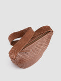 OC CLASS 068 - Brown Woven Leather Crossbody Bag
