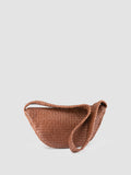 OC CLASS 068 - Brown Woven Leather Crossbody Bag