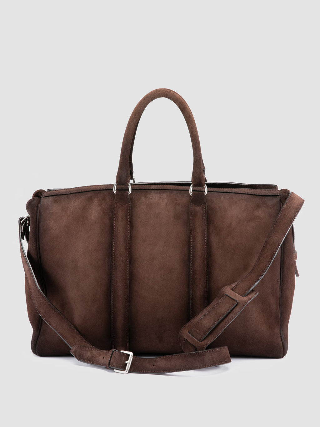 QUENTIN 009 - Brown Suede Bag - image 4,side view