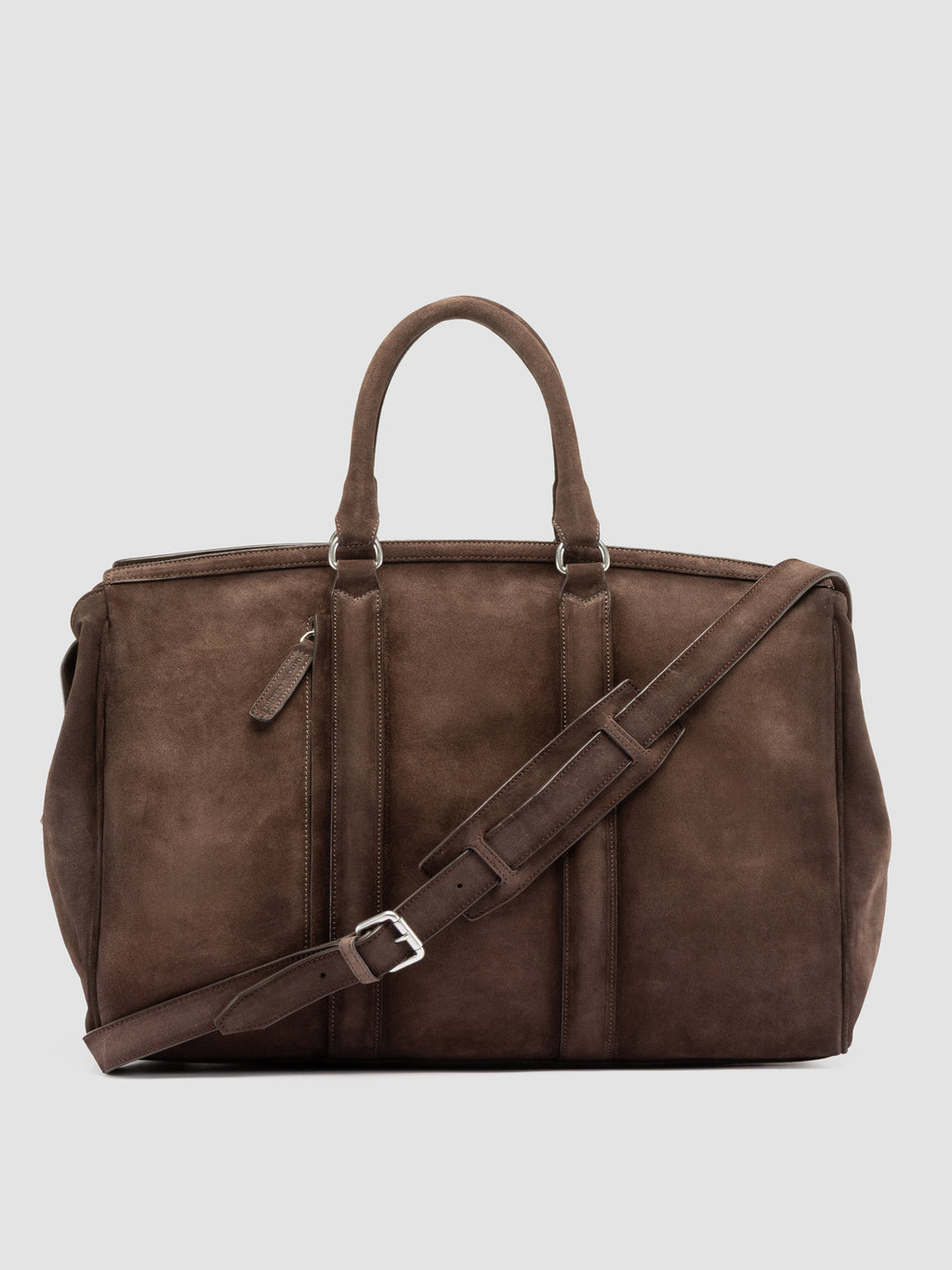 QUENTIN 009 - Taupe Suede Bag - image 1,side view