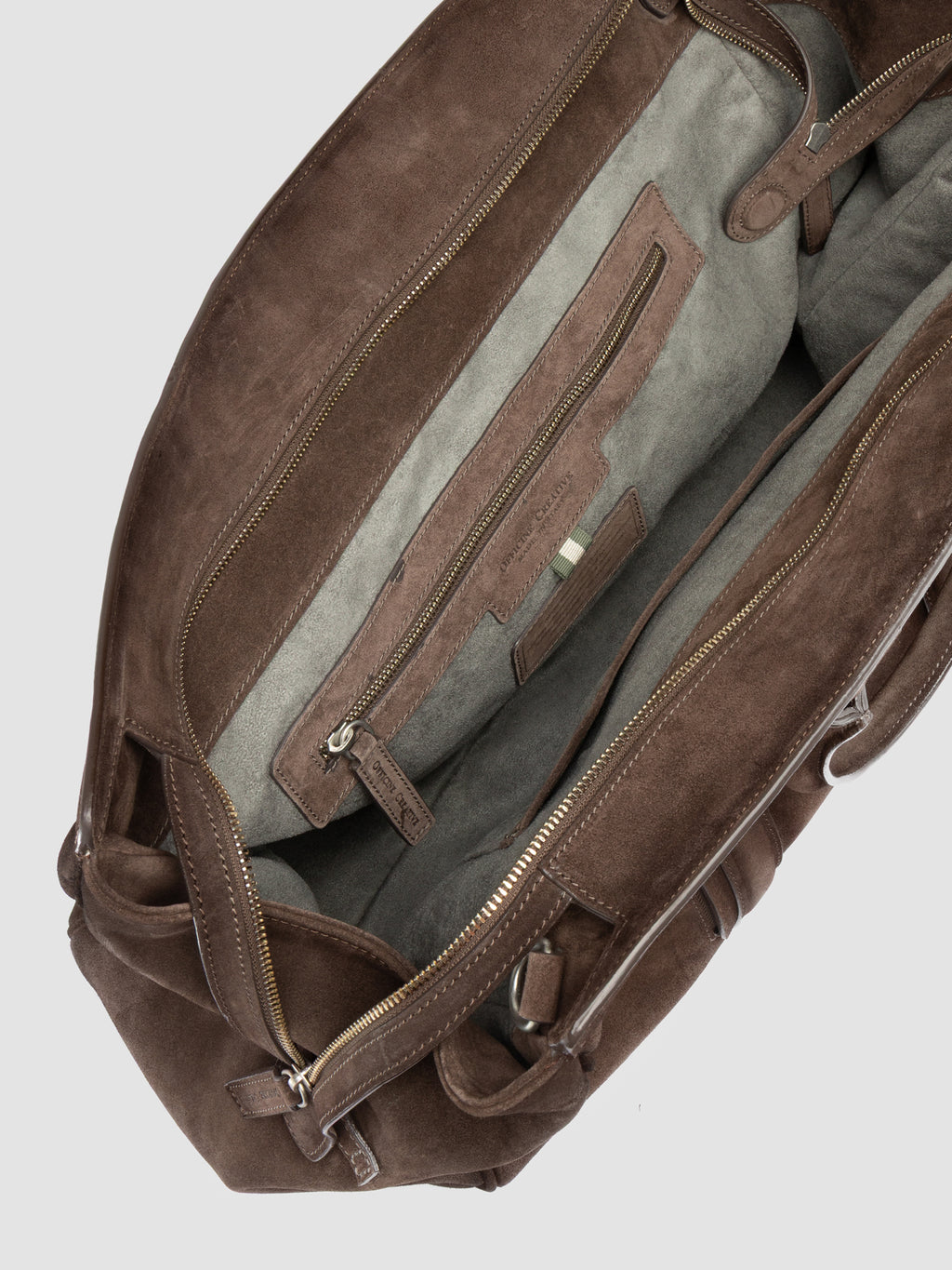 QUENTIN 009 - Taupe Suede Bag - image 7,side view