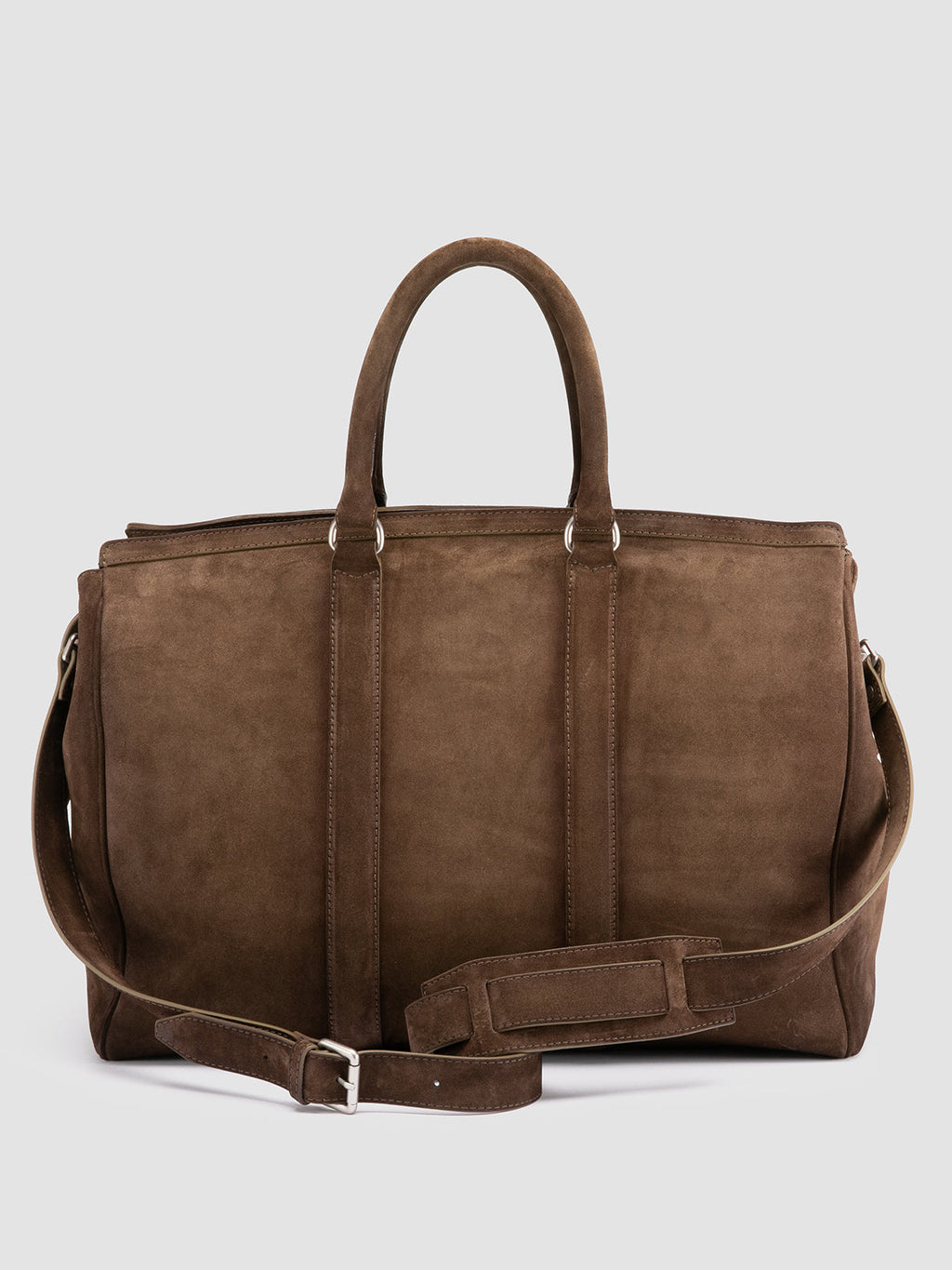 QUENTIN 009 - Brown Suede Bag - image 4,side view