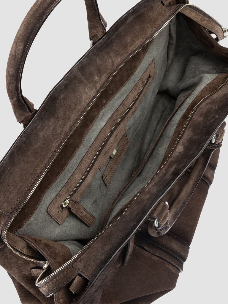 QUENTIN 009 - Brown Suede Bag