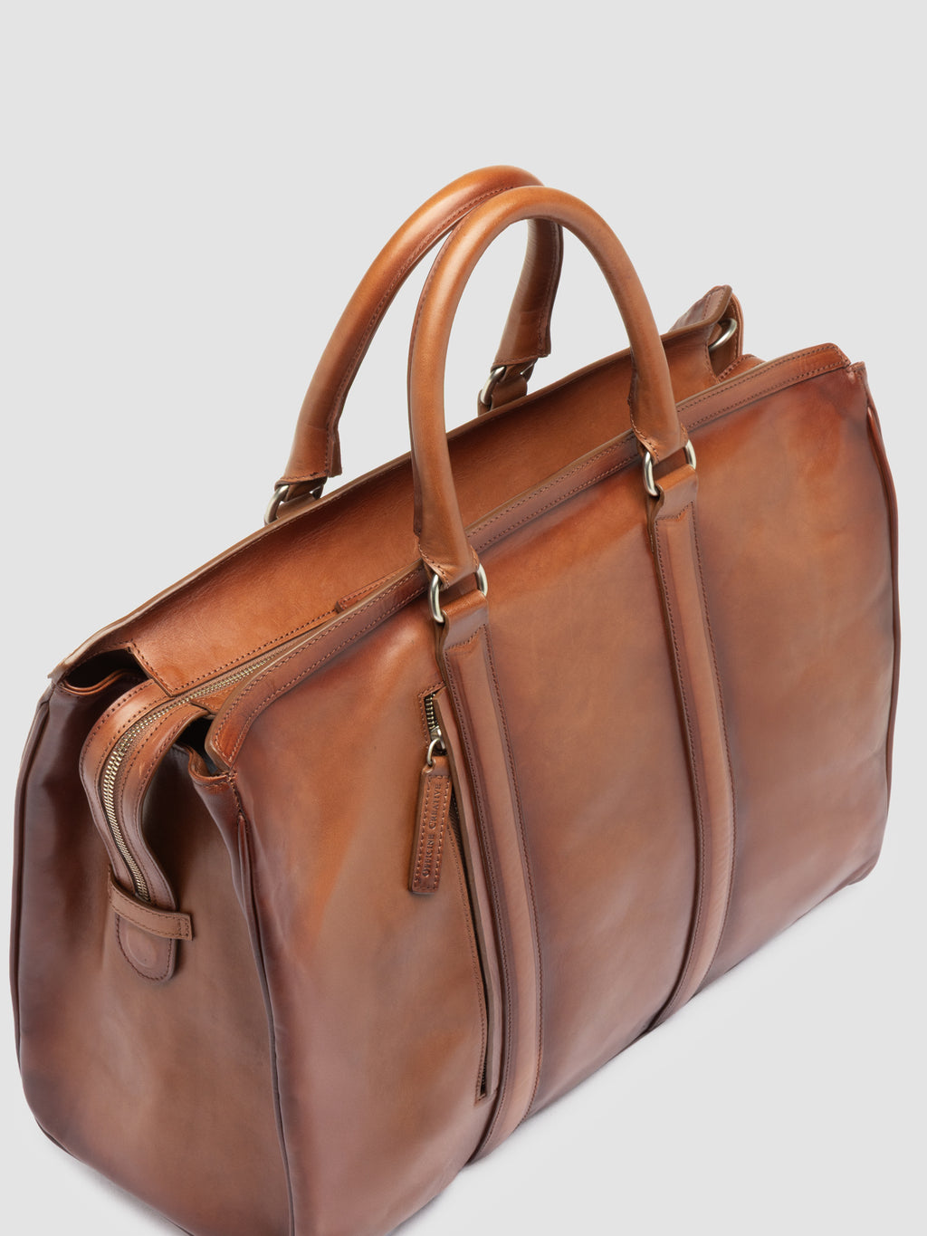 QUENTIN 009 - Brown Leather Bag - image 2,side view