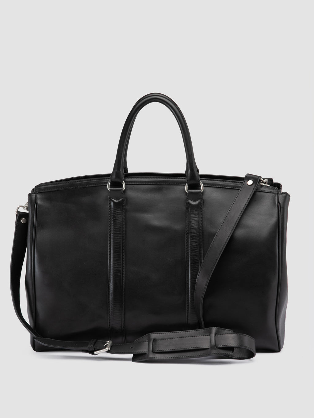 QUENTIN 009 - Black Leather Bag - image 5,side view