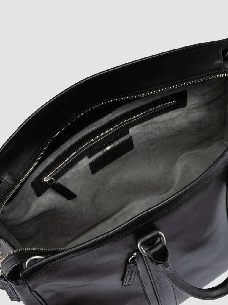 QUENTIN 009 - Black Leather Bag