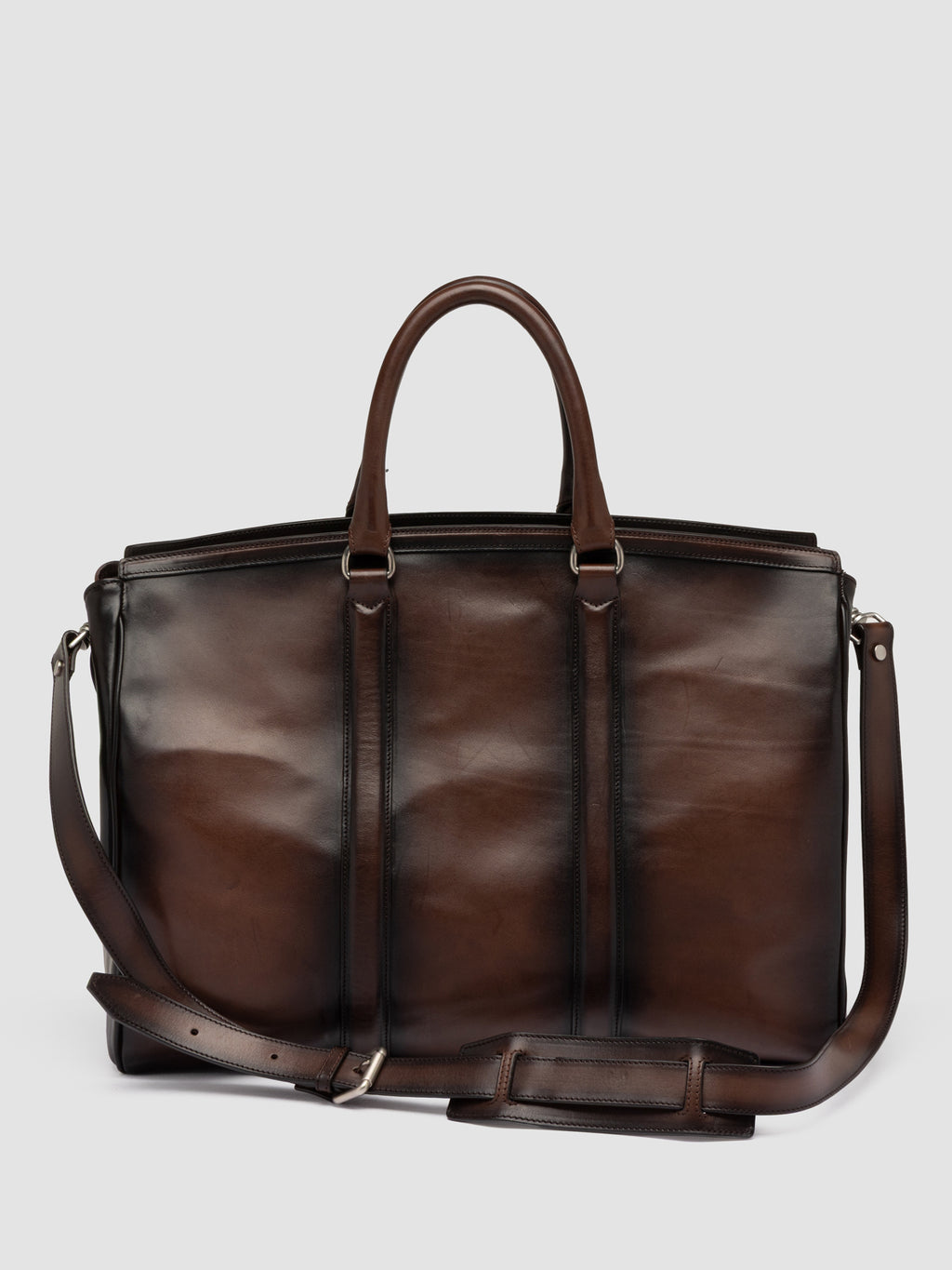 QUENTIN 009 - Brown Leather Bag - image 5,side view