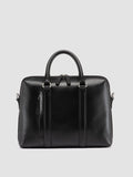 QUENTIN 019 - Black Leather Briefcase - thumb image 1,side view