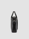 QUENTIN 019 - Black Leather Briefcase - thumb image 3,side view