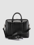 QUENTIN 019 - Black Leather Briefcase - thumb image 4,side view