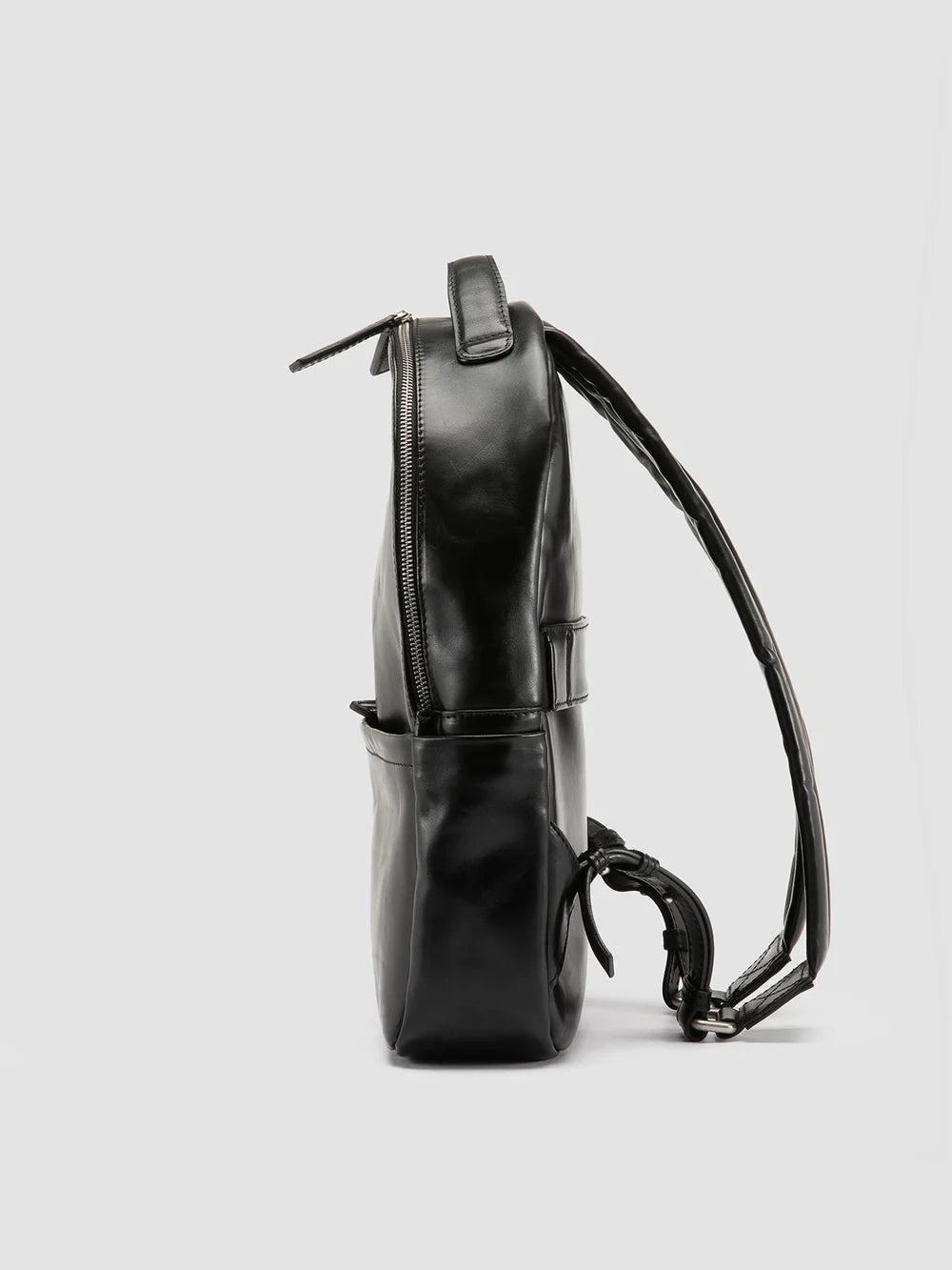 QUENTIN 020 - Black Leather Backpack - image 5
