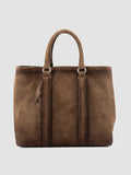 QUENTIN 021 - Brown Suede Briefcase - thumb image 1,side view