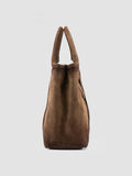 QUENTIN 021 - Brown Suede Briefcase - thumb image 3,side view