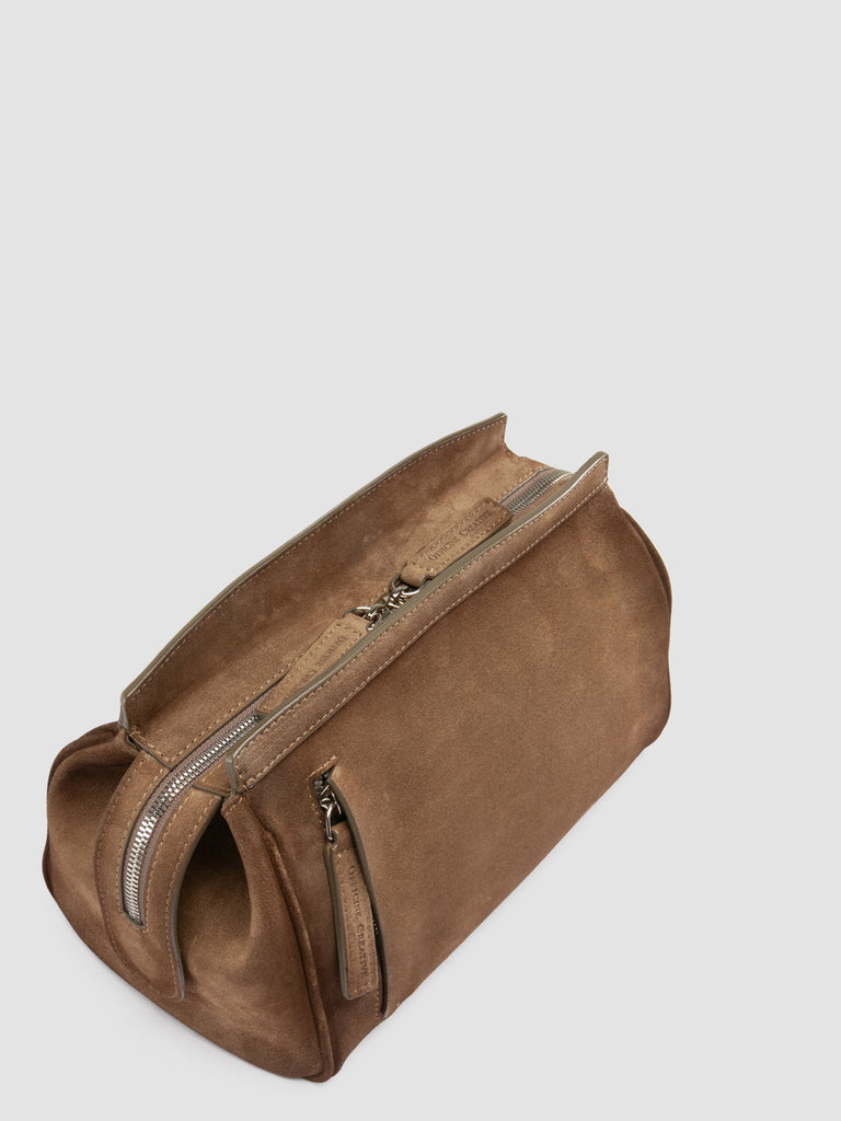 QUENTIN 022 - Taupe Suede Pouch