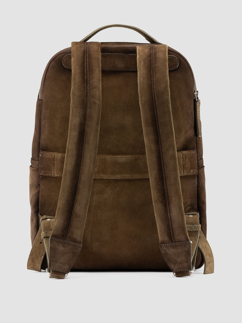QUENTIN 023 - Taupe Suede Backpack - image 4,side view