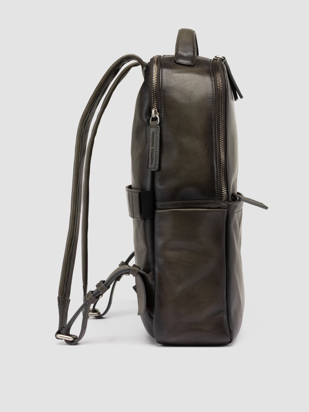 QUENTIN 023 - Grey Suede Backpack - image 3,side view