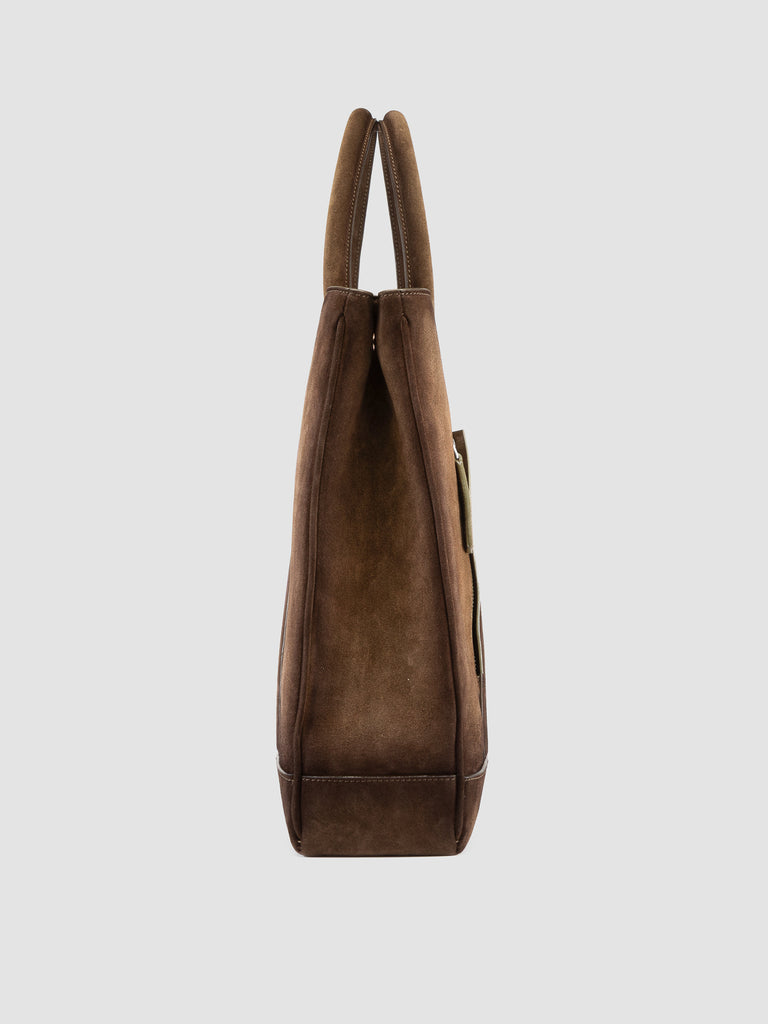 QUENTIN 026 - Taupe Suede Briefcase