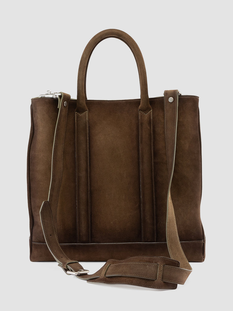 QUENTIN 026 - Taupe Suede Briefcase
