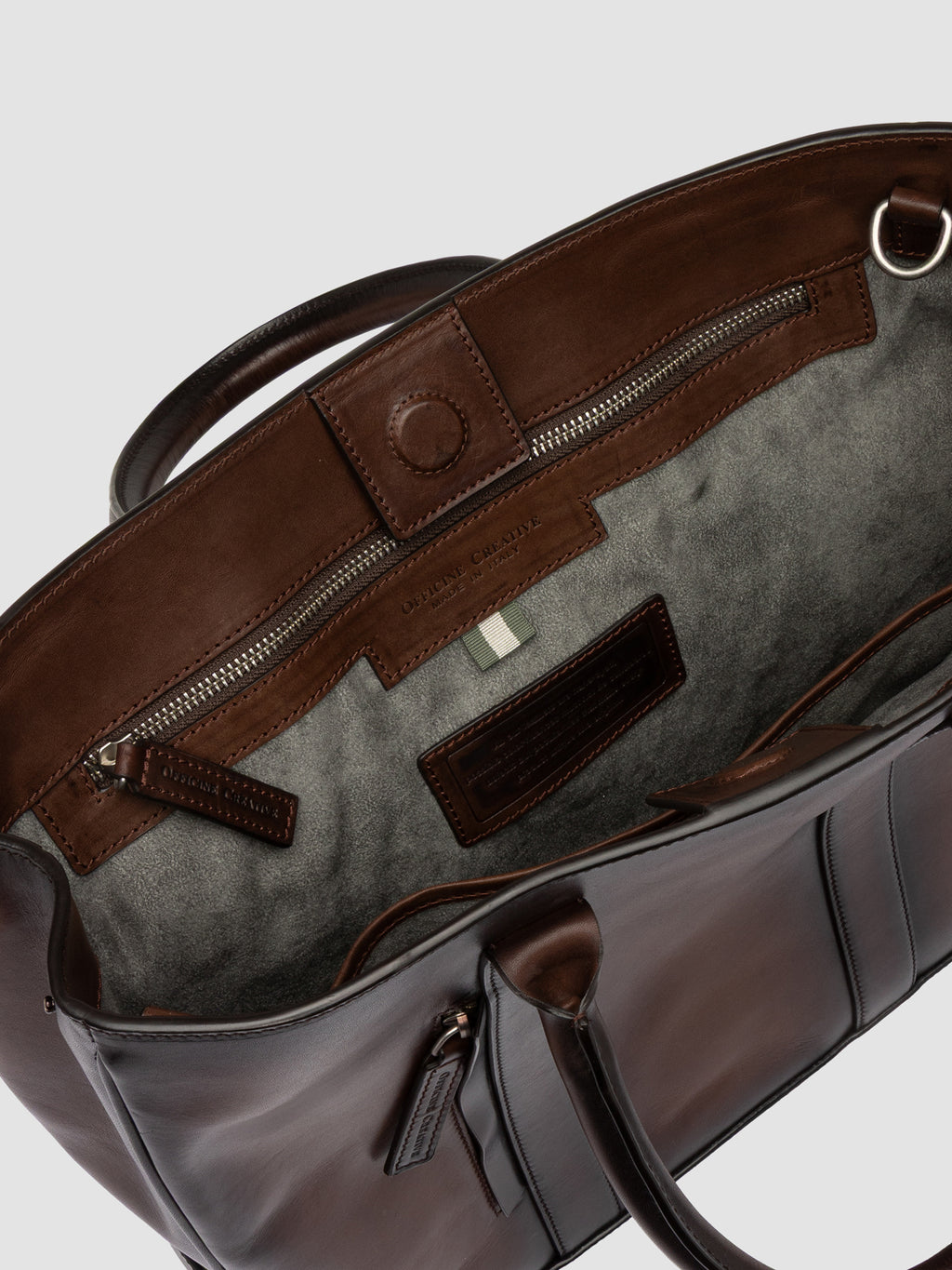QUENTIN 026 - Brown Leather Briefcase - image OCBENNI26TUCS3D225TU0 - 7