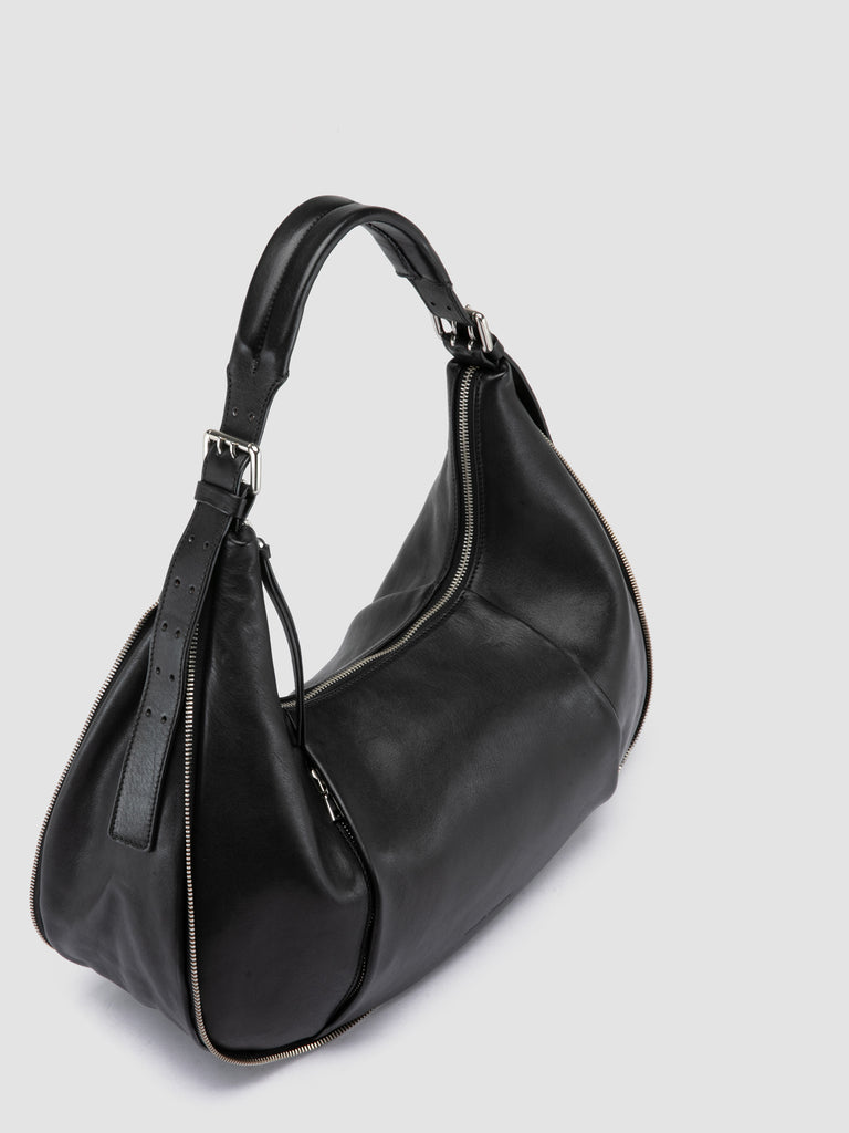 GHINZA 002 - Black Leather Shoulder Bags-hover