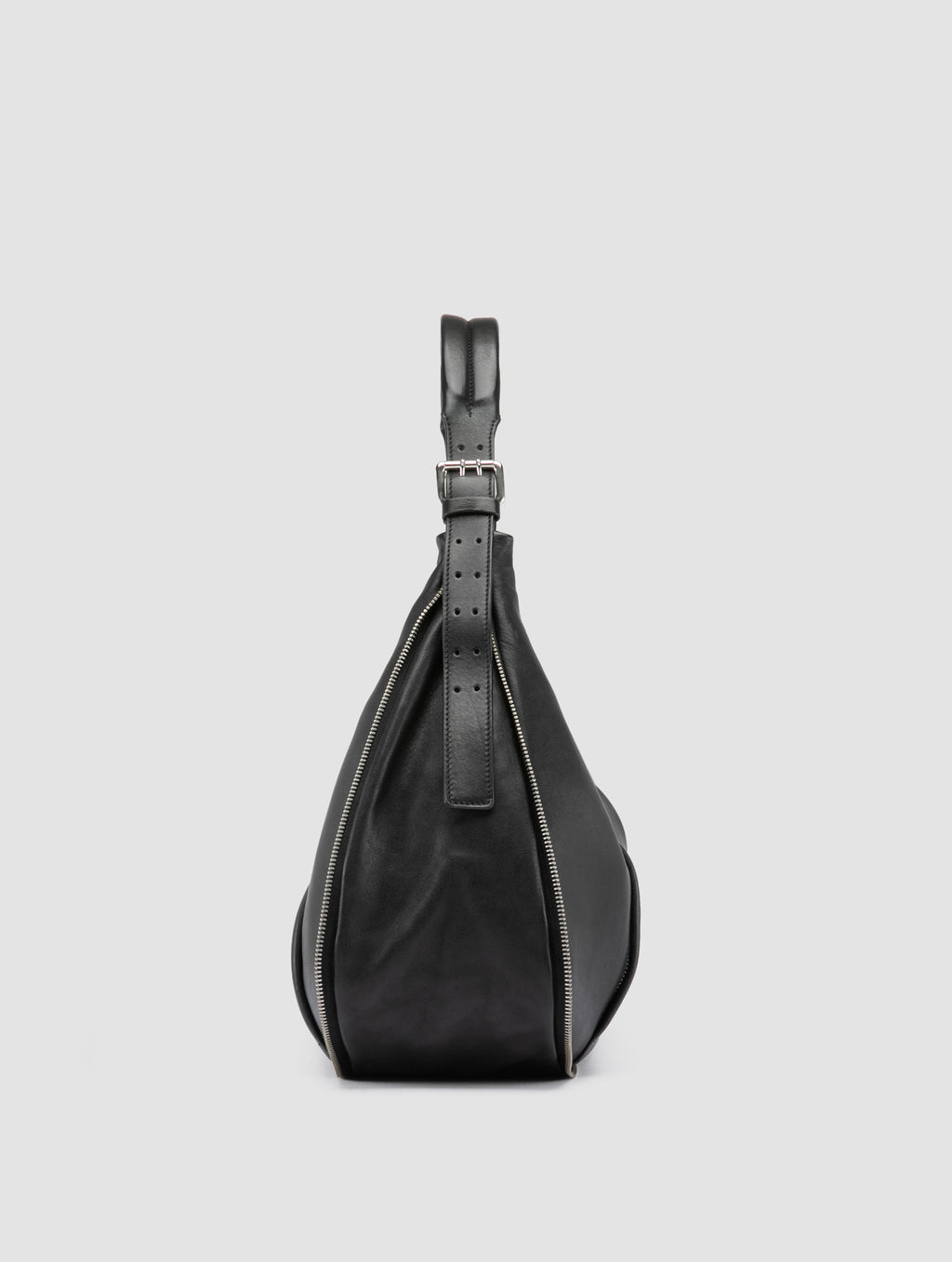 GHINZA 002 - Black Leather Shoulder Bags - image 9,side view