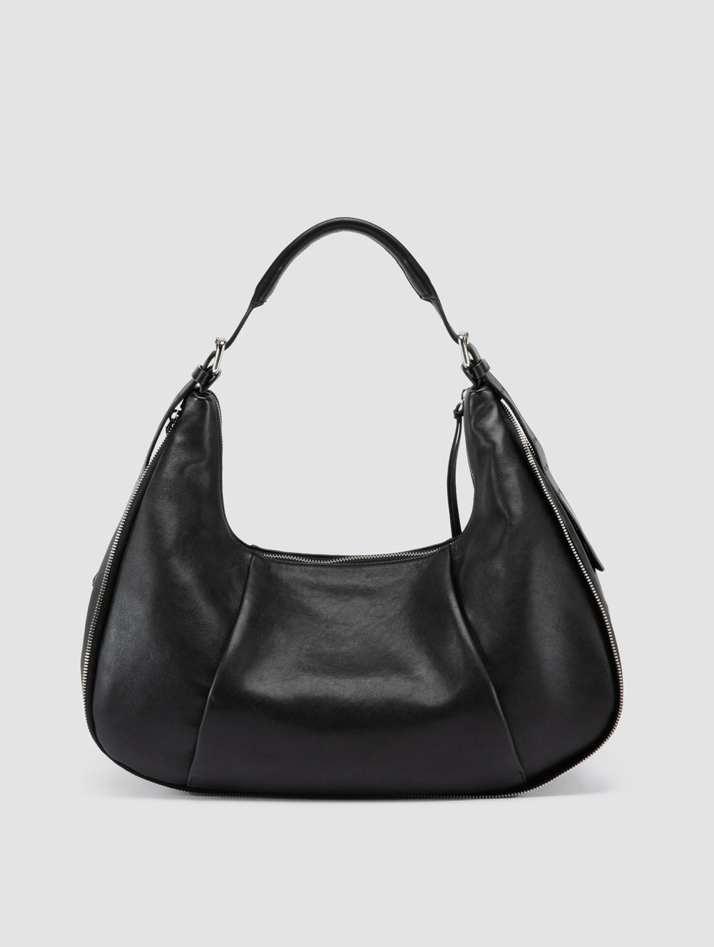 GHINZA 002 - Black Leather Shoulder Bags - image 10,side view