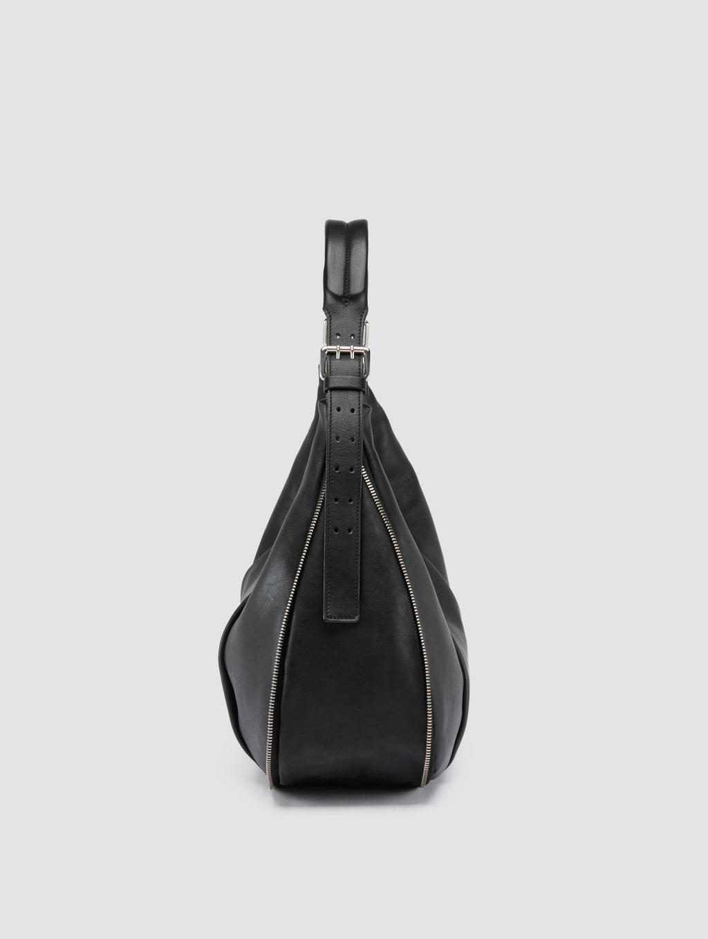 GHINZA 002 - Black Leather Shoulder Bags - image 5,side view