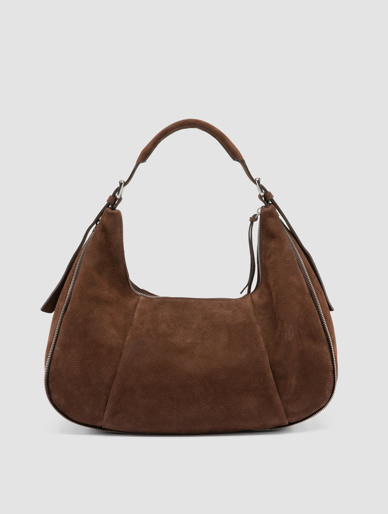 GHINZA 002 - Brown Suede Shoulder Bags